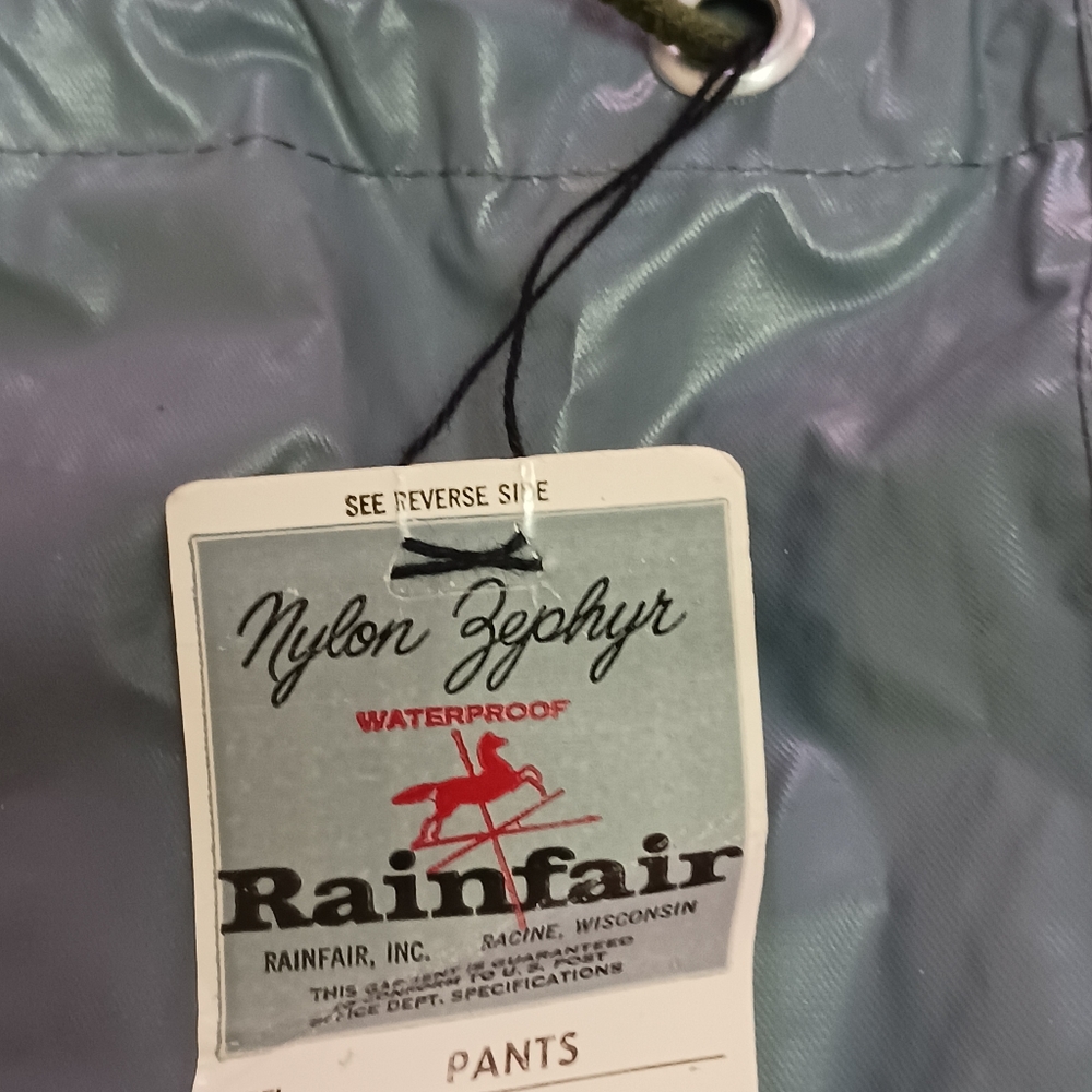 Rain Pants Mens Pants Blue Gray XLarge New in Pouch